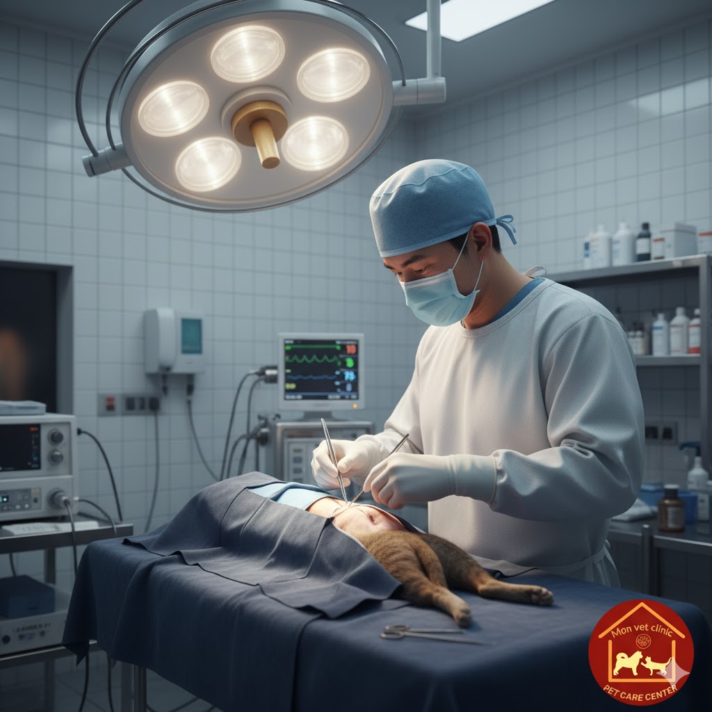 Phẫu thuật sỏi bàng quang ở mèo