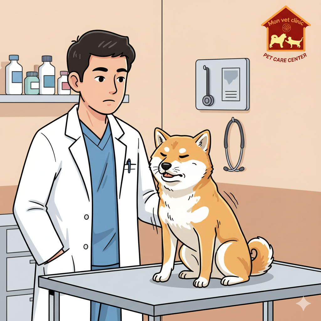 “Thú cưng thở nhanh hoặc thở nông – dấu hiệu đau thường gặp được bác sĩ thú y tại Monvet kiểm tra.”