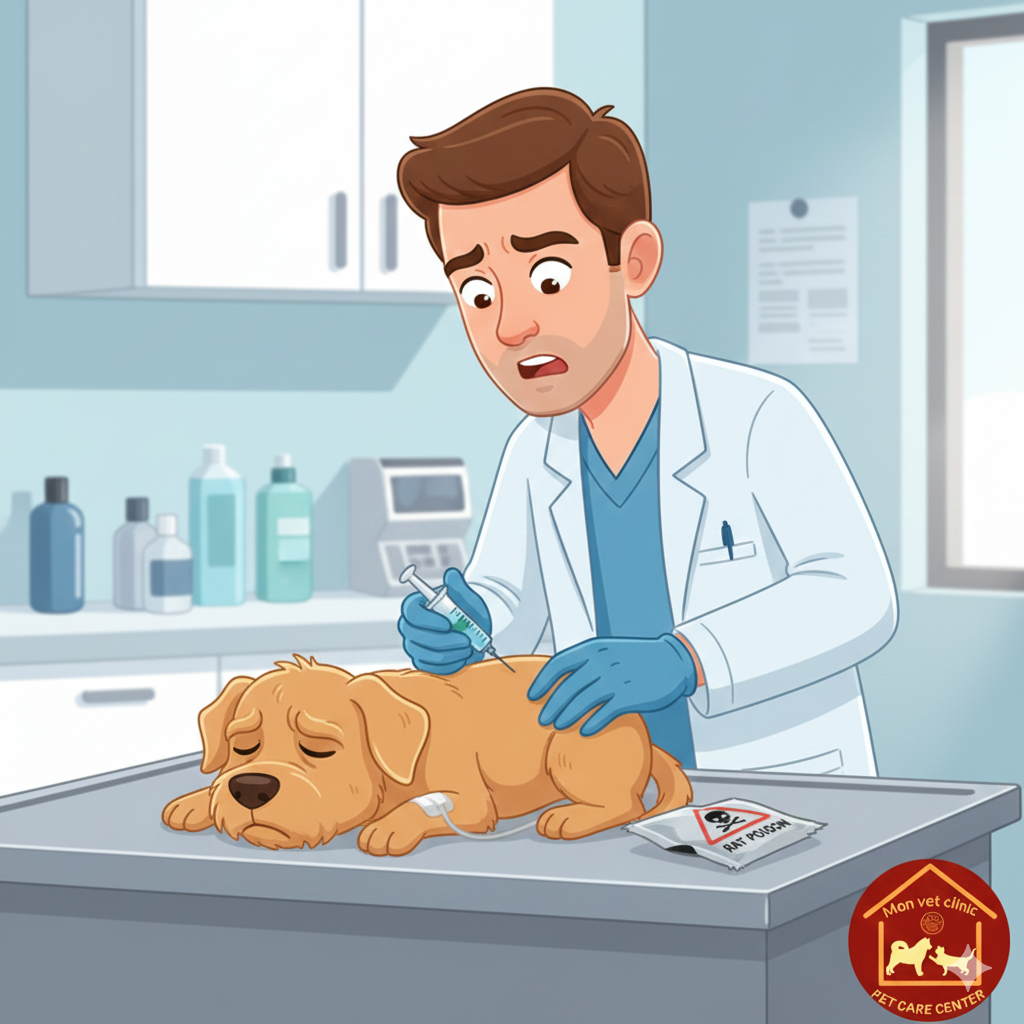 bác sĩ thú y cấp cứu chó mèo bị ngộ độc