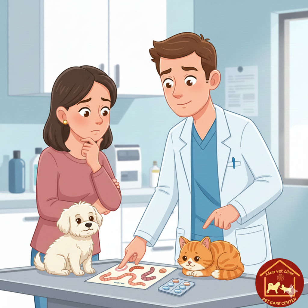 tẩy giun cho chó mèo nhưng vẫn nhiễm giun do tẩy sai cách