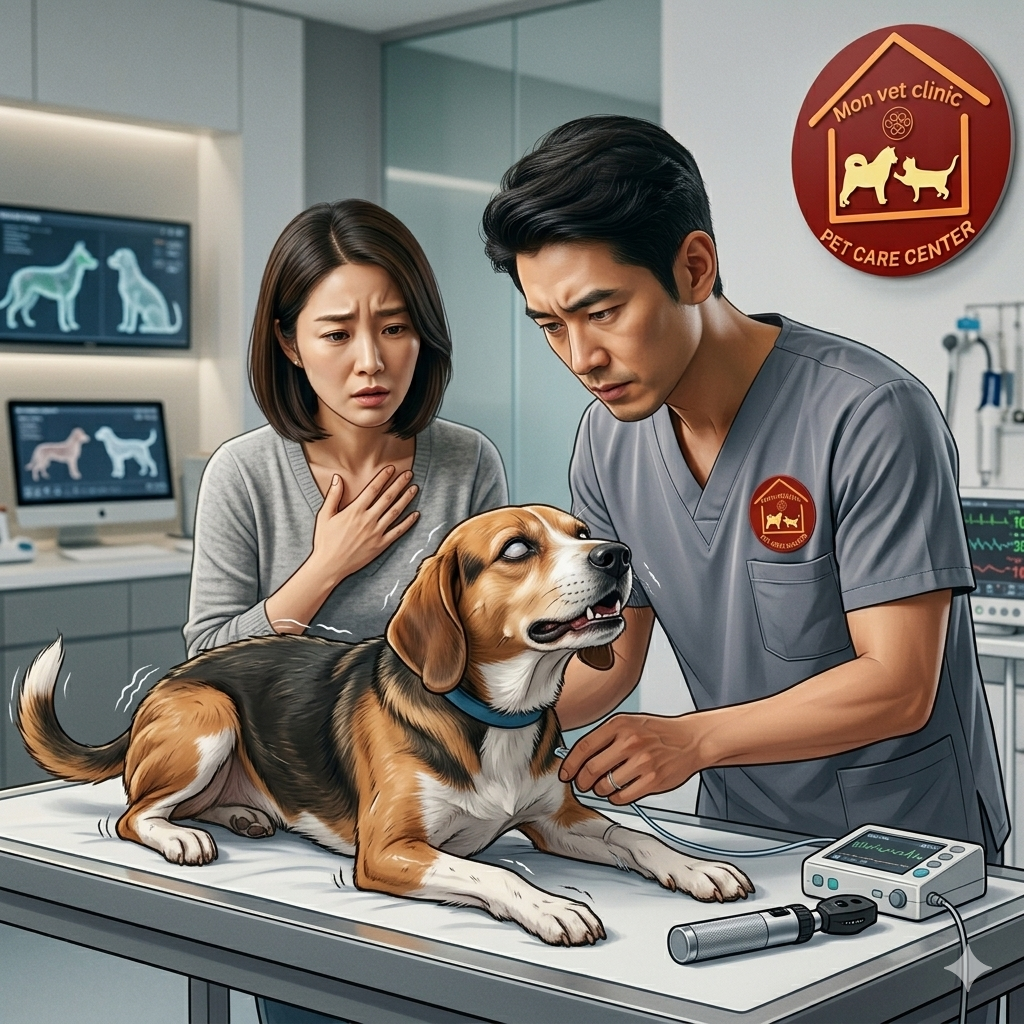 chó bị co giật run rẩy toàn thân dấu hiệu nguy hiểm