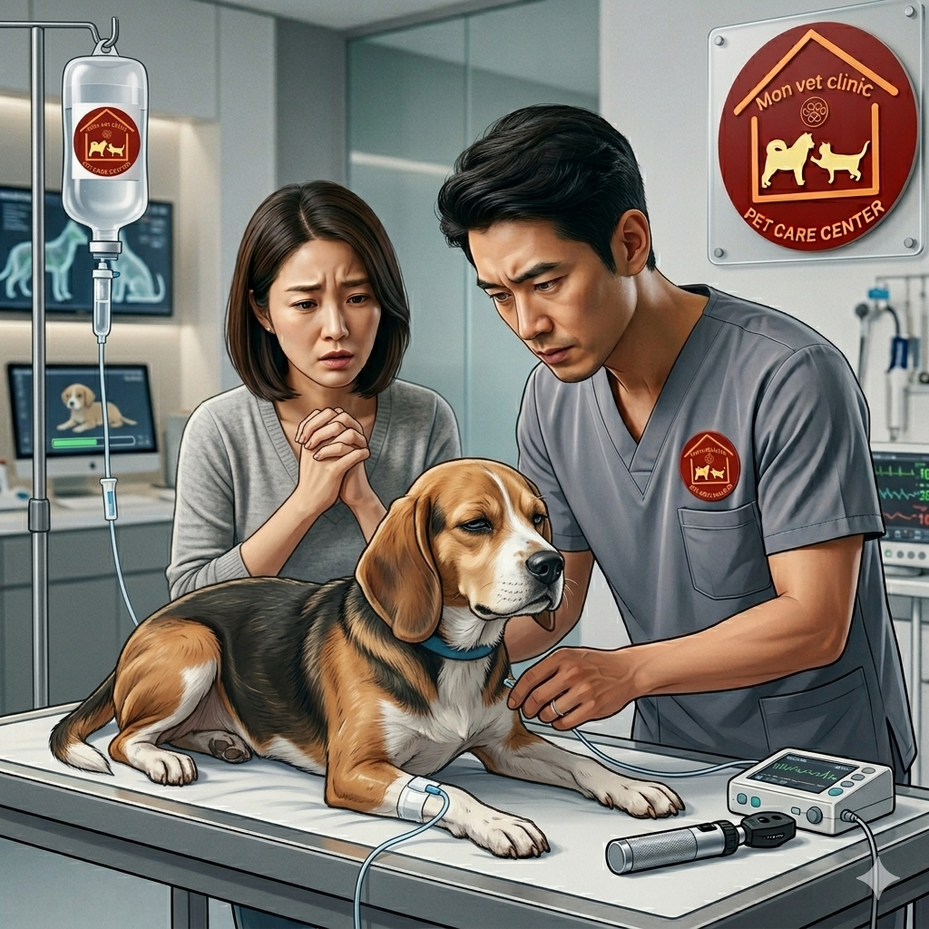 chó bị parvo đi ngoài ra máu mệt mỏi