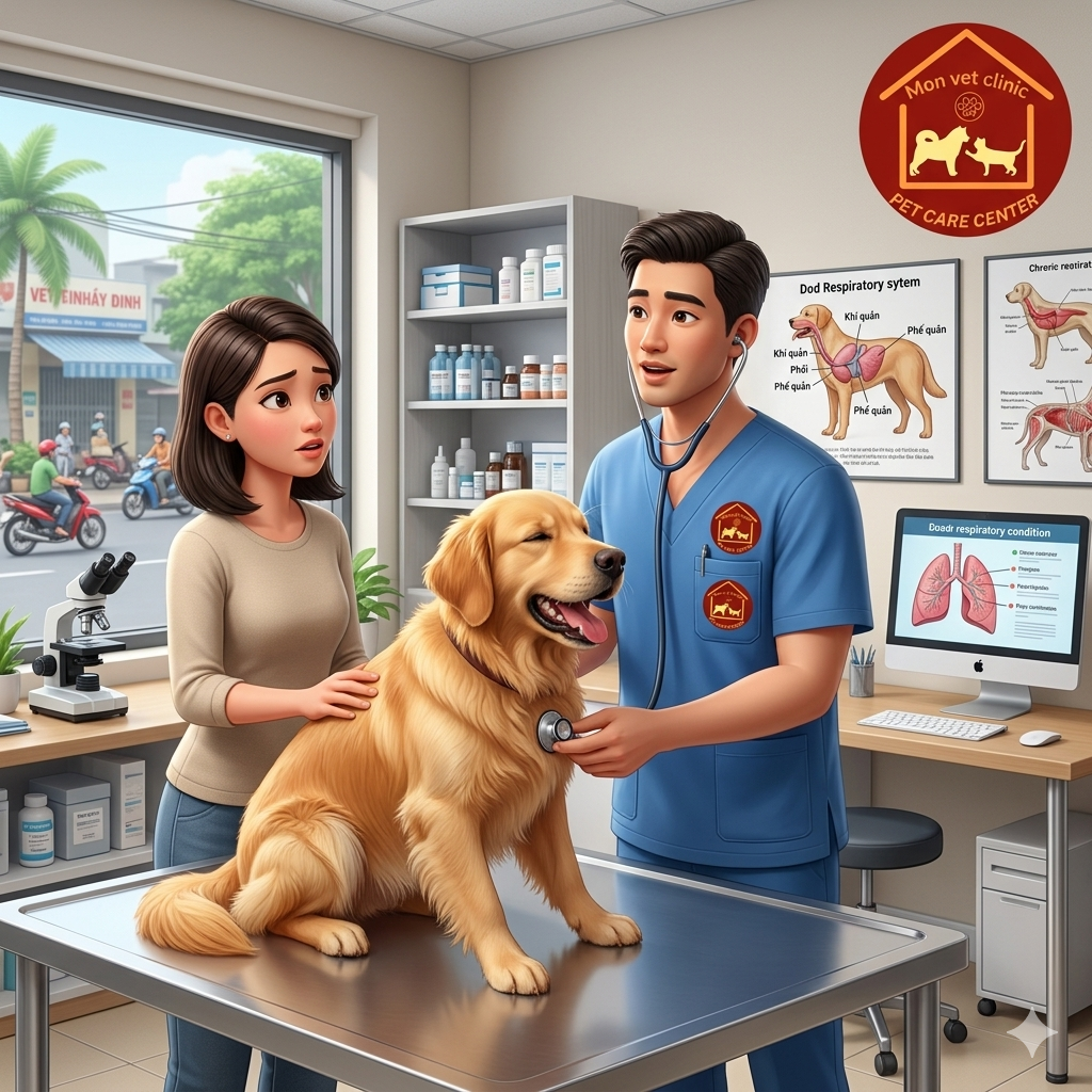 Chó bị ho kéo dài có thể là dấu hiệu của bệnh hô hấp, bệnh tim hoặc các vấn đề sức khỏe cần được kiểm tra sớm.